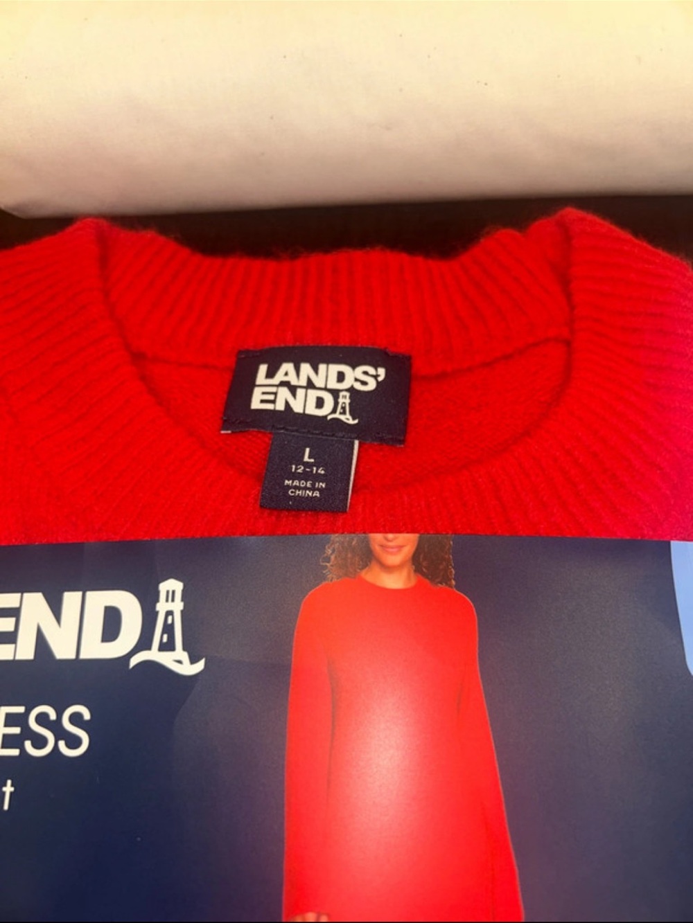 Lands' End Red Sweater Dress - Picture 3 of 6